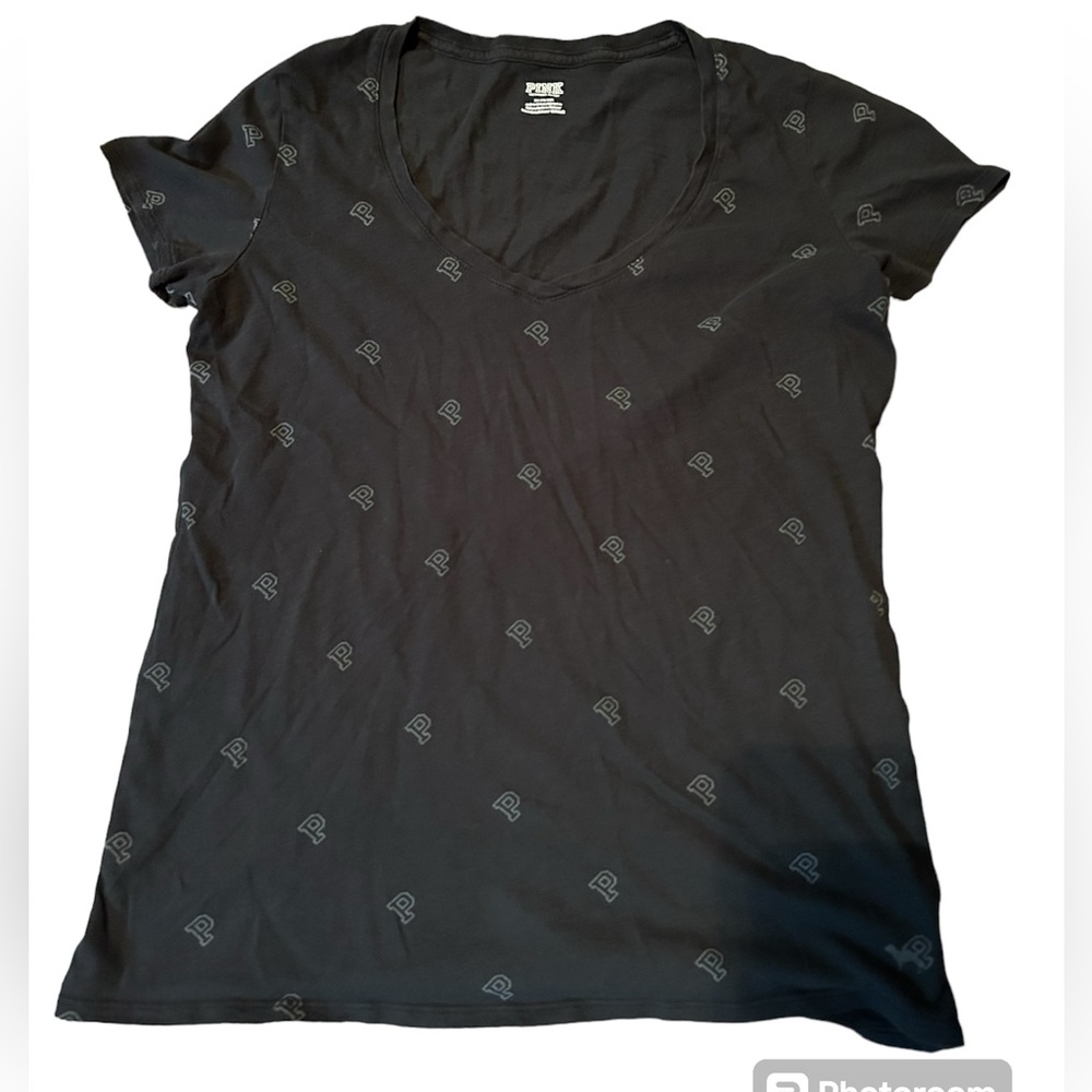 Victoria’Secret PINK black‎ Half- sleeve Size Medium Top